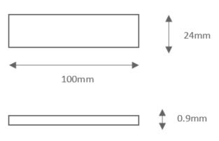 IQ 600 超薄、可印 UHF RFID 標籤尺寸