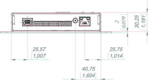 AR70 固定式 UHF RFID 讀取器 外型尺寸 左側