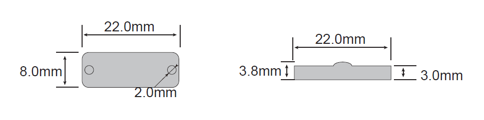 RP450M UHF RFID Tag 大小