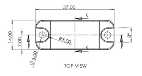 RT400MH UHF RFID 耐高溫標籤 尺寸
